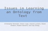 Issues in Learning an Ontology from Text