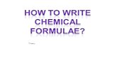 How to write chemical formula