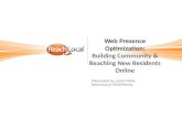 Web Presence Optimization: Building Community & Reaching New Residents Online