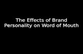 Effects of Brand Personality on Word-of-mouth