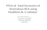 Ptca of total occlusion of anamolous rca