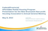 Affordable Housing Rental Program - NBNPHA AGM