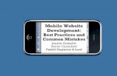 Mobile Web Development - Best Practices and Common Mistakes