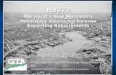 Maryland\'s New Hazardous Reporting Regulations