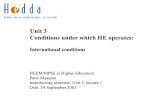 Conditions under which higher education operates: International conditions