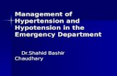 Management of hypertension hypotension in the er