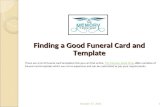 Finding a Good Funeral Card and Template