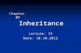 Lec 33 -  inheritance