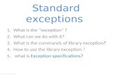 Standard exceptions