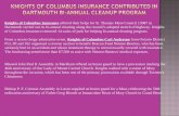 Knights of columbus insurance contributed in dartmouth bi annual cleanup program