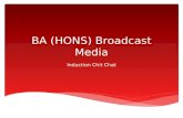 University of Brighton BA Broadcast Media Level 3 induction 2013
