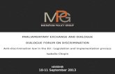 Parliamentary Exchange and Dialogue Forum On Discrimination Nevşehir 10-11 September 2013