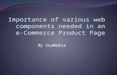 Importance of various web components needed in an e commerce product page