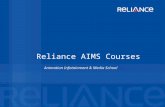 Reliance aims courses