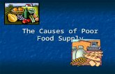 The Causes Of Poor Food Supply