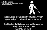 Job opening: Institutional Capacity Builder with speciality in Visual Impairment
