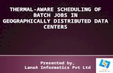 Thermal-Aware Scheduling of Batch Jobs in Geographically Distributed Data Centers
