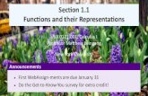 Lesson 1: Functions and their representations (slides)
