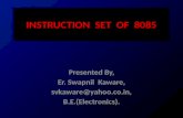 Instruction set of 8085 Microprocessor By Er. Swapnil Kaware