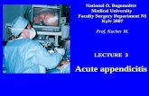 Bohomolets Surgery 4th year Lecture #3