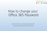 How to change your Office 365 Password