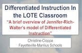 Differentiated instruction in the lote classroom