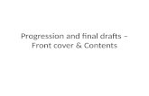 Progression and final drafts – front cover &