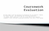 Coursework evaluation