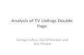 Analysis of tv listings double page