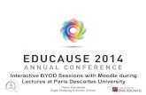 Interactive BYOD Sessions with Moodle during Lectures at Paris Descartes University / EDUCAUSE 2014 #edu14 Poster