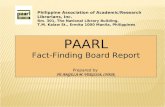 PAARL Fact-finding Board Report