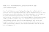 High Trust - Low Performance, the sinister side of agile.
