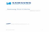 Samsung Test Criteria