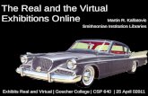 The Real and the Virtual: Exhibitions Online