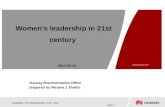 Women's leadership in the 21st century