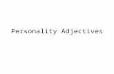Personality adjectives & celebrity descriptions