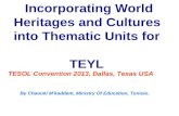 Incorporating world heritages and cultures into thematic units for TEYL