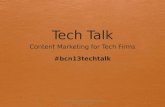 Tech Talk: Content Marketing for Tech Firms