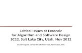 Critical Issues at Exascale for Algorithm and Software Design