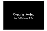 Creative Genius ... How To Think Like Leonardo Da Vinci ... By Peter Fisk