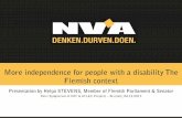 More independece for people with a disability: the Flemish context (by Helga Stevens)