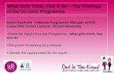 What Girls Think, Feel & Do – The Findings of the Us Girls Programme | Us Girls 'Get in the Know' 2013