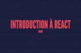 Introduction à React