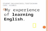 My experience learning english