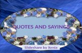 Quotes and Sayings