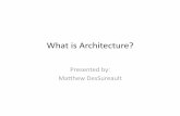 What is architecture?
