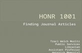 HONR 1001  Finding journals