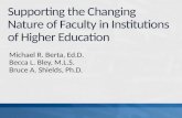 Supporting the Changing Nature of Faculty in Institutions of Higher Education