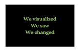 We visualized, we saw, we changed