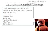 2.3 Understanding thermal energy